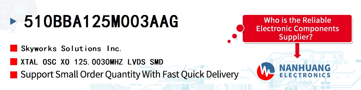 510BBA125M003AAG Skyworks XTAL OSC XO 125.0030MHZ LVDS SMD