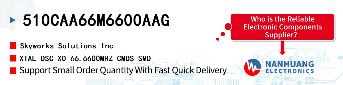 510CAA66M6600AAG Skyworks XTAL OSC XO 66.6600MHZ CMOS SMD