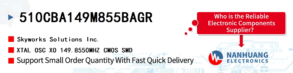 510CBA149M855BAGR Skyworks XTAL OSC XO 149.8550MHZ CMOS SMD