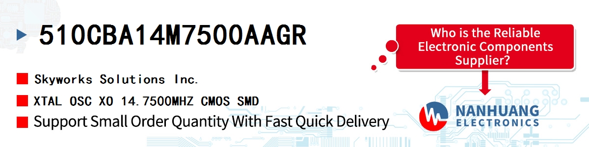 510CBA14M7500AAGR Skyworks XTAL OSC XO 14.7500MHZ CMOS SMD