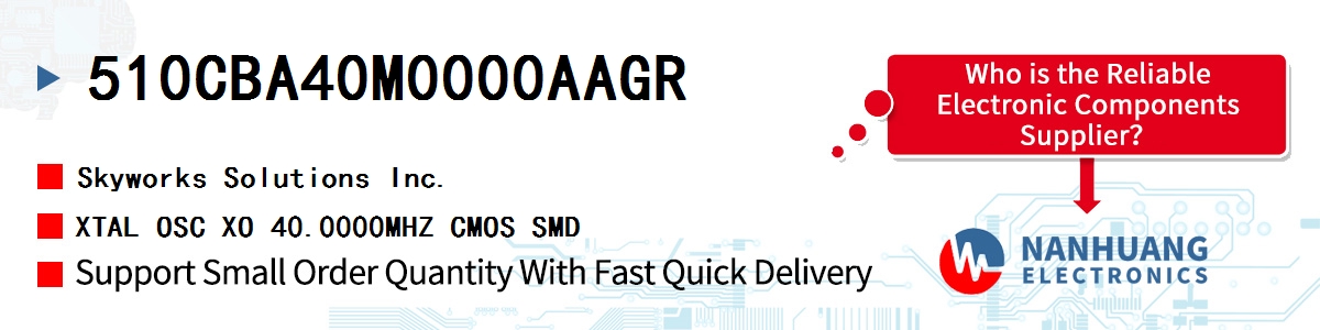 510CBA40M0000AAGR Skyworks XTAL OSC XO 40.0000MHZ CMOS SMD