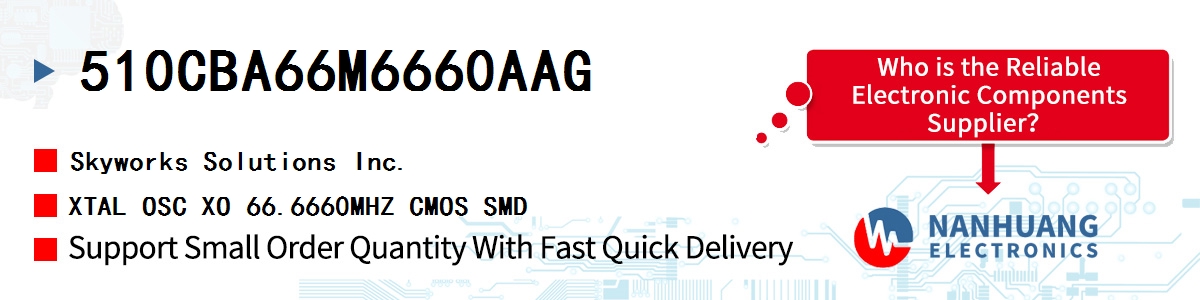 510CBA66M6660AAG Skyworks XTAL OSC XO 66.6660MHZ CMOS SMD
