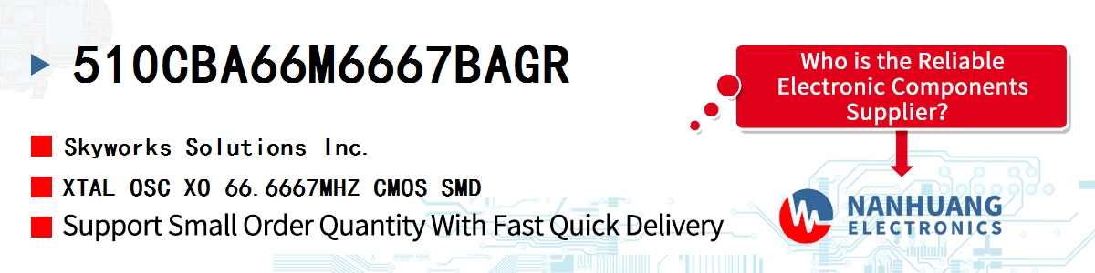 510CBA66M6667BAGR Skyworks XTAL OSC XO 66.6667MHZ CMOS SMD