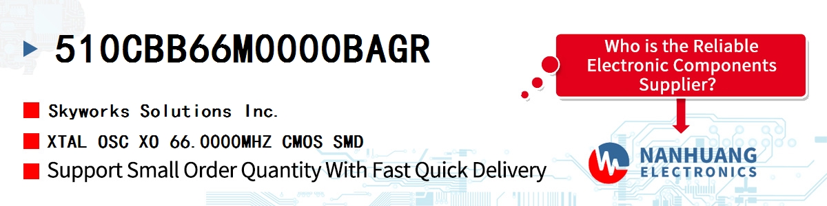 510CBB66M0000BAGR Skyworks XTAL OSC XO 66.0000MHZ CMOS SMD