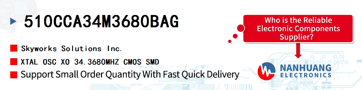 510CCA34M3680BAG Skyworks XTAL OSC XO 34.3680MHZ CMOS SMD