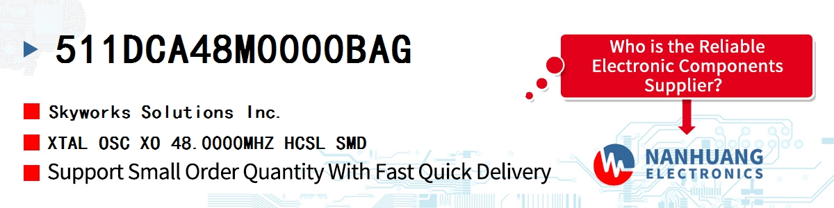 511DCA48M0000BAG Skyworks XTAL OSC XO 48.0000MHZ HCSL SMD