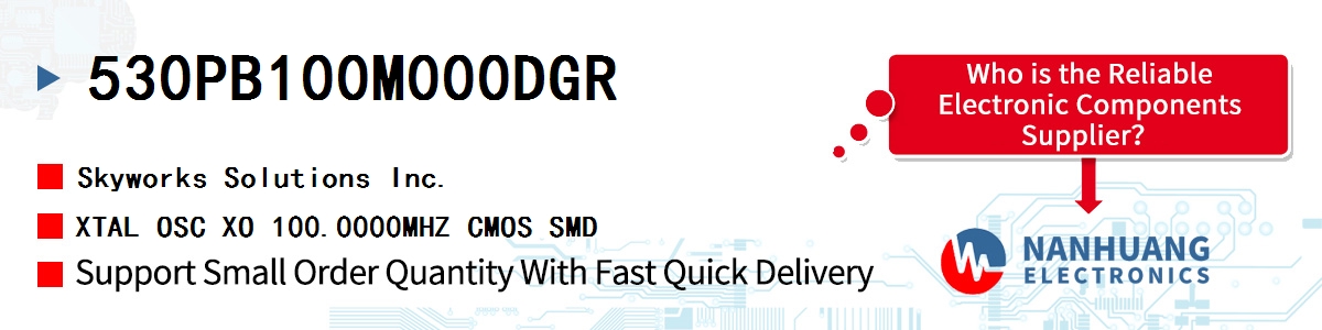 530PB100M000DGR Skyworks XTAL OSC XO 100.0000MHZ CMOS SMD