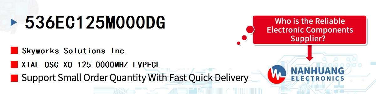 536EC125M000DG Skyworks XTAL OSC XO 125.0000MHZ LVPECL