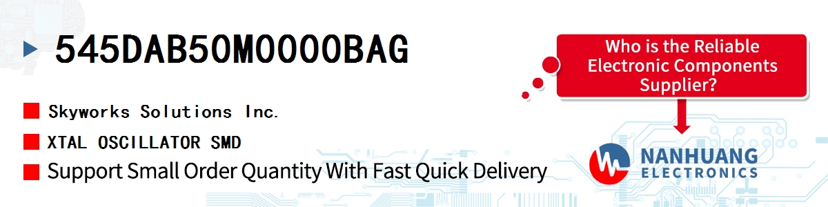 545DAB50M0000BAG Skyworks XTAL OSCILLATOR SMD