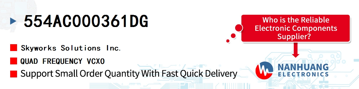 554AC000361DG Skyworks QUAD FREQUENCY VCXO