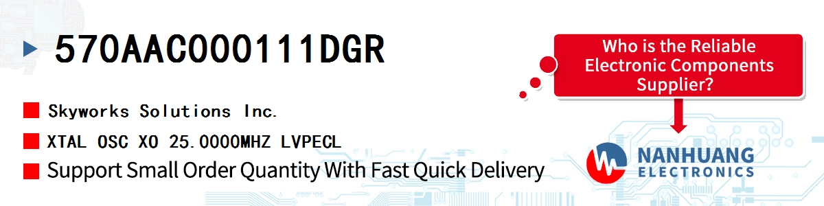 570AAC000111DGR Skyworks XTAL OSC XO 25.0000MHZ LVPECL