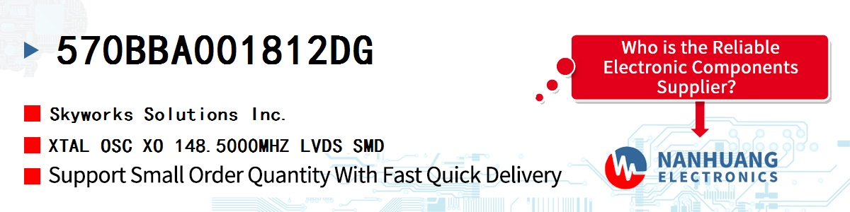 570BBA001812DG Skyworks XTAL OSC XO 148.5000MHZ LVDS SMD