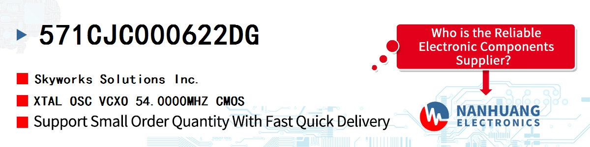 571CJC000622DG Skyworks XTAL OSC VCXO 54.0000MHZ CMOS