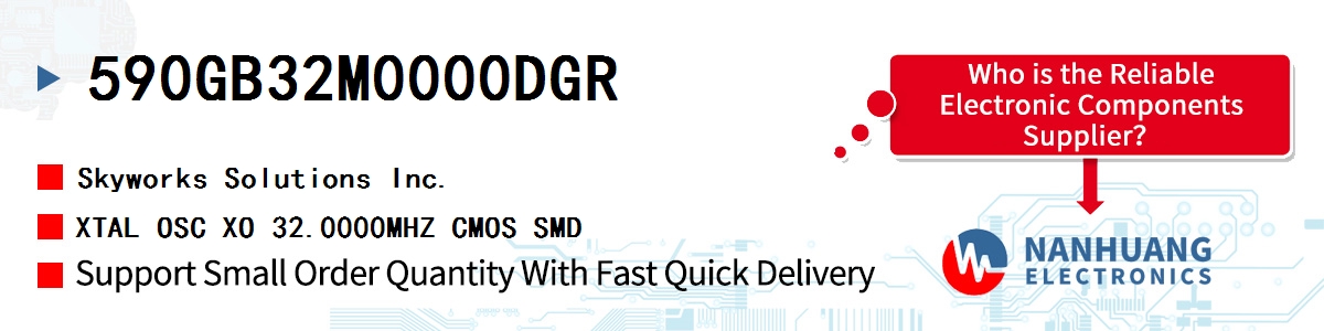 590GB32M0000DGR Skyworks XTAL OSC XO 32.0000MHZ CMOS SMD
