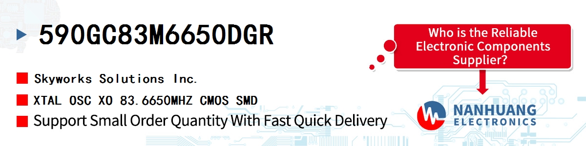 590GC83M6650DGR Skyworks XTAL OSC XO 83.6650MHZ CMOS SMD