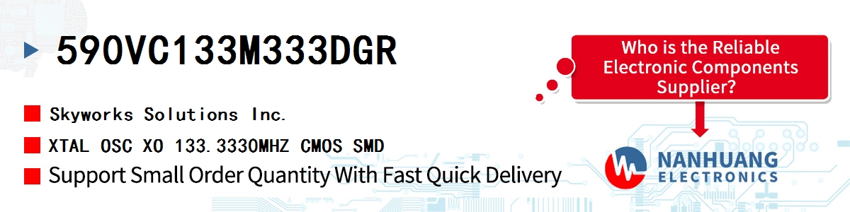 590VC133M333DGR Skyworks XTAL OSC XO 133.3330MHZ CMOS SMD