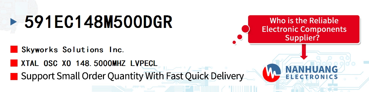 591EC148M500DGR Skyworks XTAL OSC XO 148.5000MHZ LVPECL