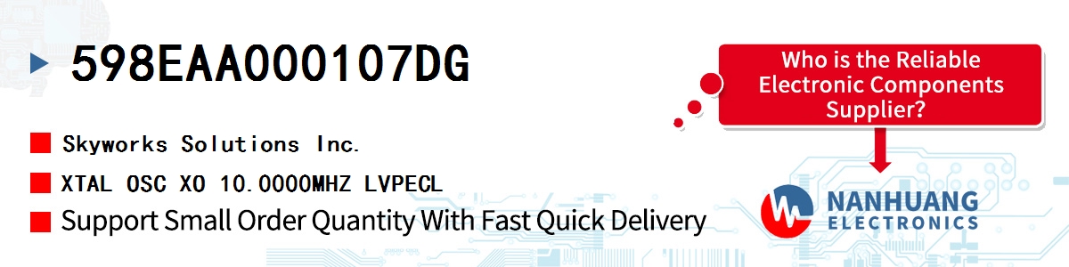 598EAA000107DG Skyworks XTAL OSC XO 10.0000MHZ LVPECL