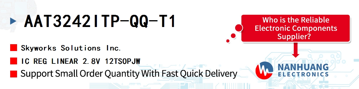 AAT3242ITP-QQ-T1 Skyworks IC REG LINEAR 2.8V 12TSOPJW