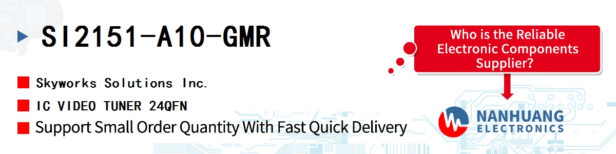 SI2151-A10-GMR Skyworks IC VIDEO TUNER 24QFN