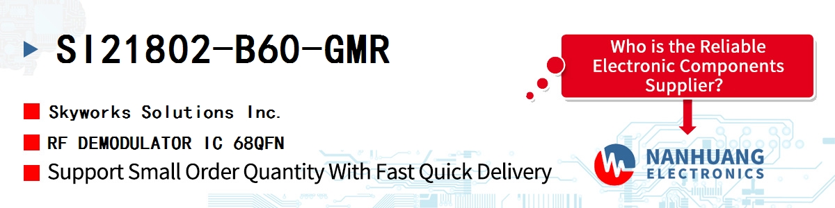 SI21802-B60-GMR Skyworks RF DEMODULATOR IC 68QFN