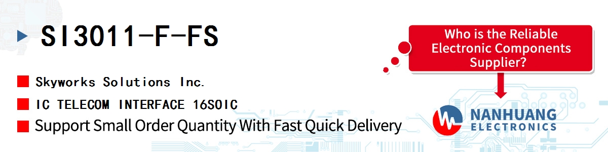 SI3011-F-FS Skyworks IC TELECOM INTERFACE 16SOIC