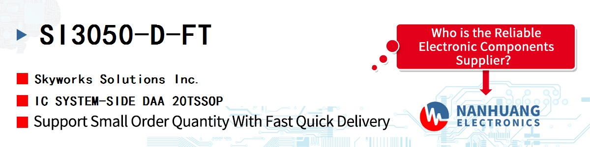 SI3050-D-FT Skyworks IC SYSTEM-SIDE DAA 20TSSOP