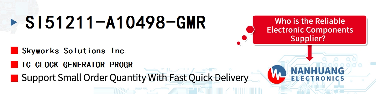 SI51211-A10498-GMR Skyworks IC CLOCK GENERATOR PROGR