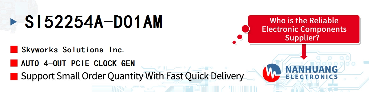 SI52254A-D01AM Skyworks AUTO 4-OUT PCIE CLOCK GEN