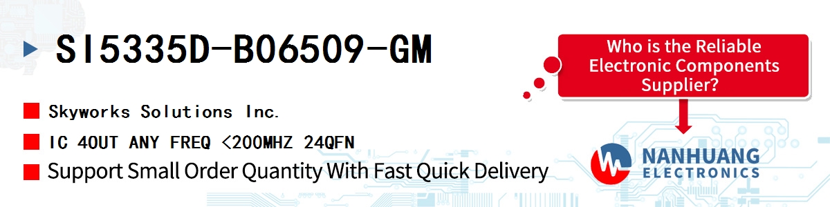 SI5335D-B06509-GM Skyworks IC 4OUT ANY FREQ <200MHZ 24QFN