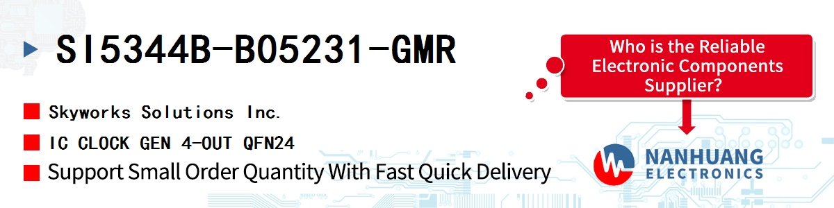 SI5344B-B05231-GMR Skyworks IC CLOCK GEN 4-OUT QFN24