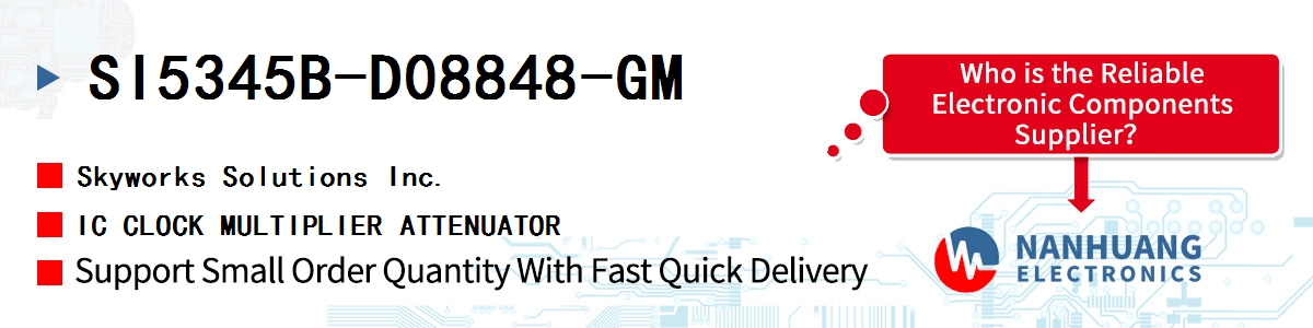 SI5345B-D08848-GM Skyworks IC CLOCK MULTIPLIER ATTENUATOR