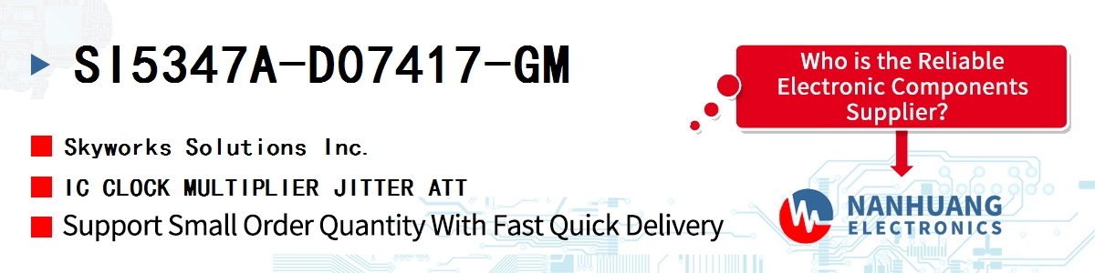 SI5347A-D07417-GM Skyworks IC CLOCK MULTIPLIER JITTER ATT