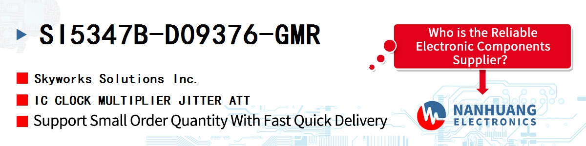 SI5347B-D09376-GMR Skyworks IC CLOCK MULTIPLIER JITTER ATT