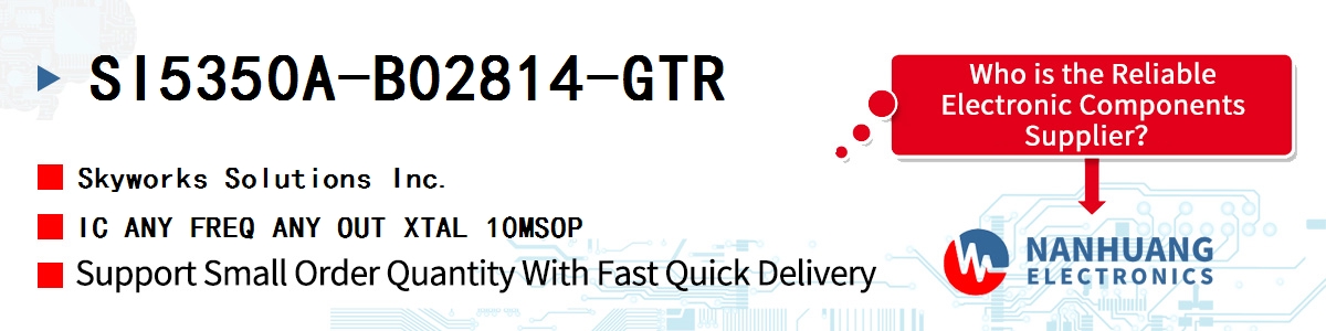 SI5350A-B02814-GTR Skyworks IC ANY FREQ ANY OUT XTAL 10MSOP