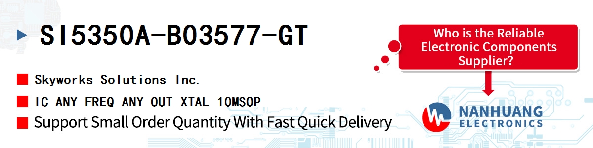 SI5350A-B03577-GT Skyworks IC ANY FREQ ANY OUT XTAL 10MSOP