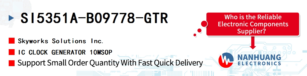 SI5351A-B09778-GTR Skyworks IC CLOCK GENERATOR 10MSOP