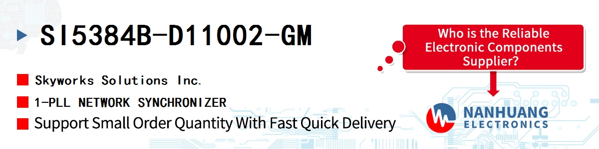 SI5384B-D11002-GM Skyworks 1-PLL NETWORK SYNCHRONIZER