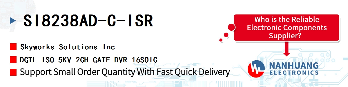 SI8238AD-C-ISR Skyworks DGTL ISO 5KV 2CH GATE DVR 16SOIC