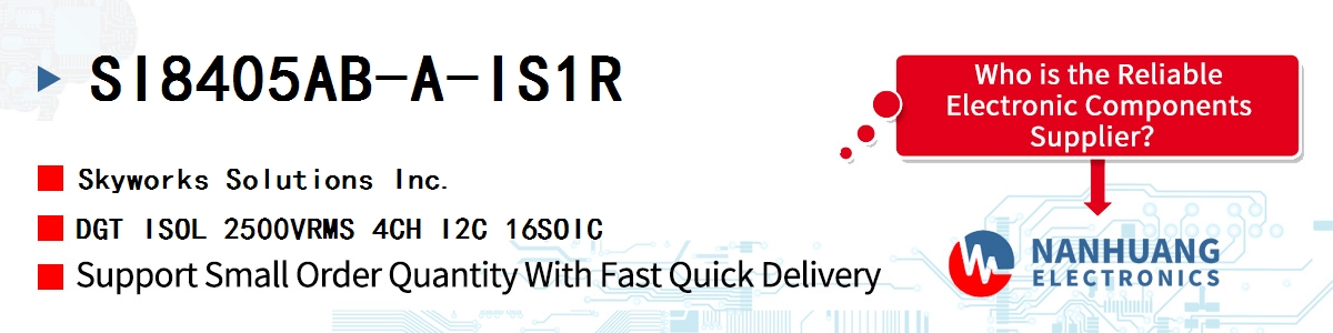 SI8405AB-A-IS1R Skyworks DGT ISOL 2500VRMS 4CH I2C 16SOIC