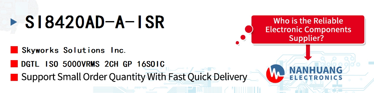 SI8420AD-A-ISR Skyworks DGTL ISO 5000VRMS 2CH GP 16SOIC