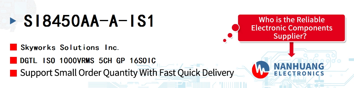 SI8450AA-A-IS1 Skyworks DGTL ISO 1000VRMS 5CH GP 16SOIC