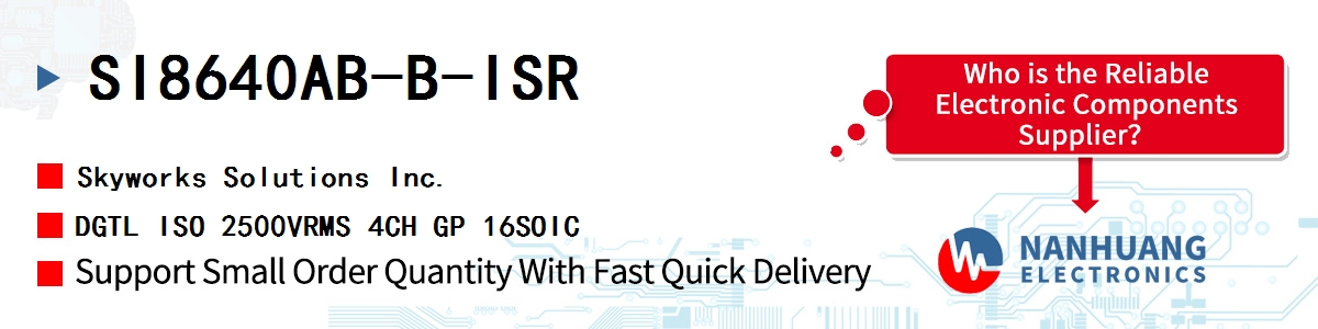 SI8640AB-B-ISR Skyworks DGTL ISO 2500VRMS 4CH GP 16SOIC
