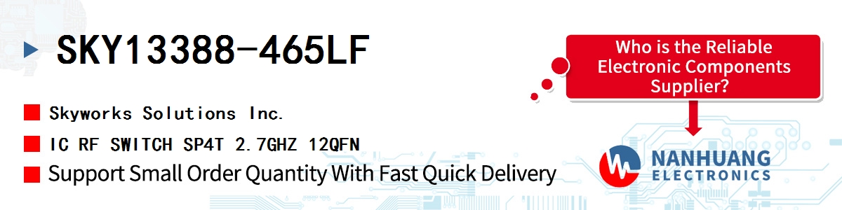 SKY13388-465LF Skyworks IC RF SWITCH SP4T 2.7GHZ 12QFN