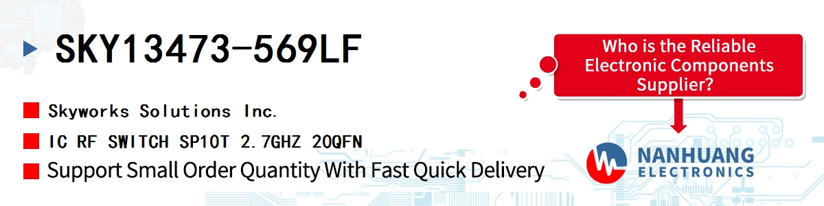 SKY13473-569LF Skyworks IC RF SWITCH SP10T 2.7GHZ 20QFN