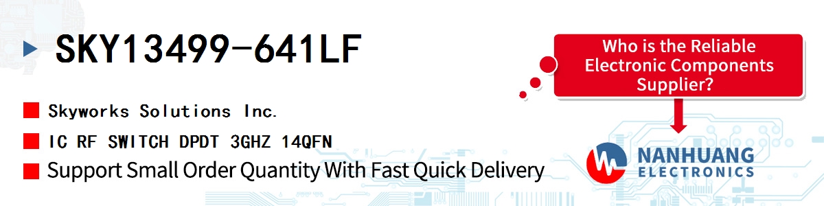 SKY13499-641LF Skyworks IC RF SWITCH DPDT 3GHZ 14QFN