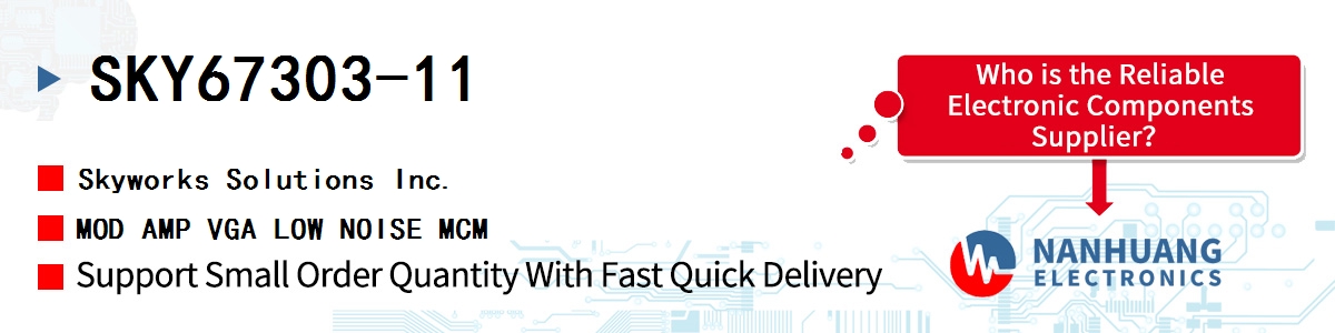 SKY67303-11 Skyworks MOD AMP VGA LOW NOISE MCM