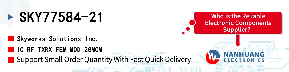 SKY77584-21 Skyworks IC RF TXRX FEM MOD 28MCM